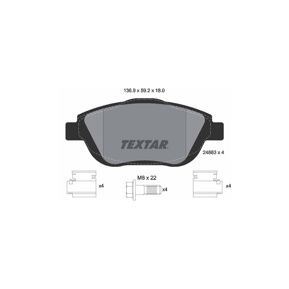 Set placute frana disc TEXTAR 2488301