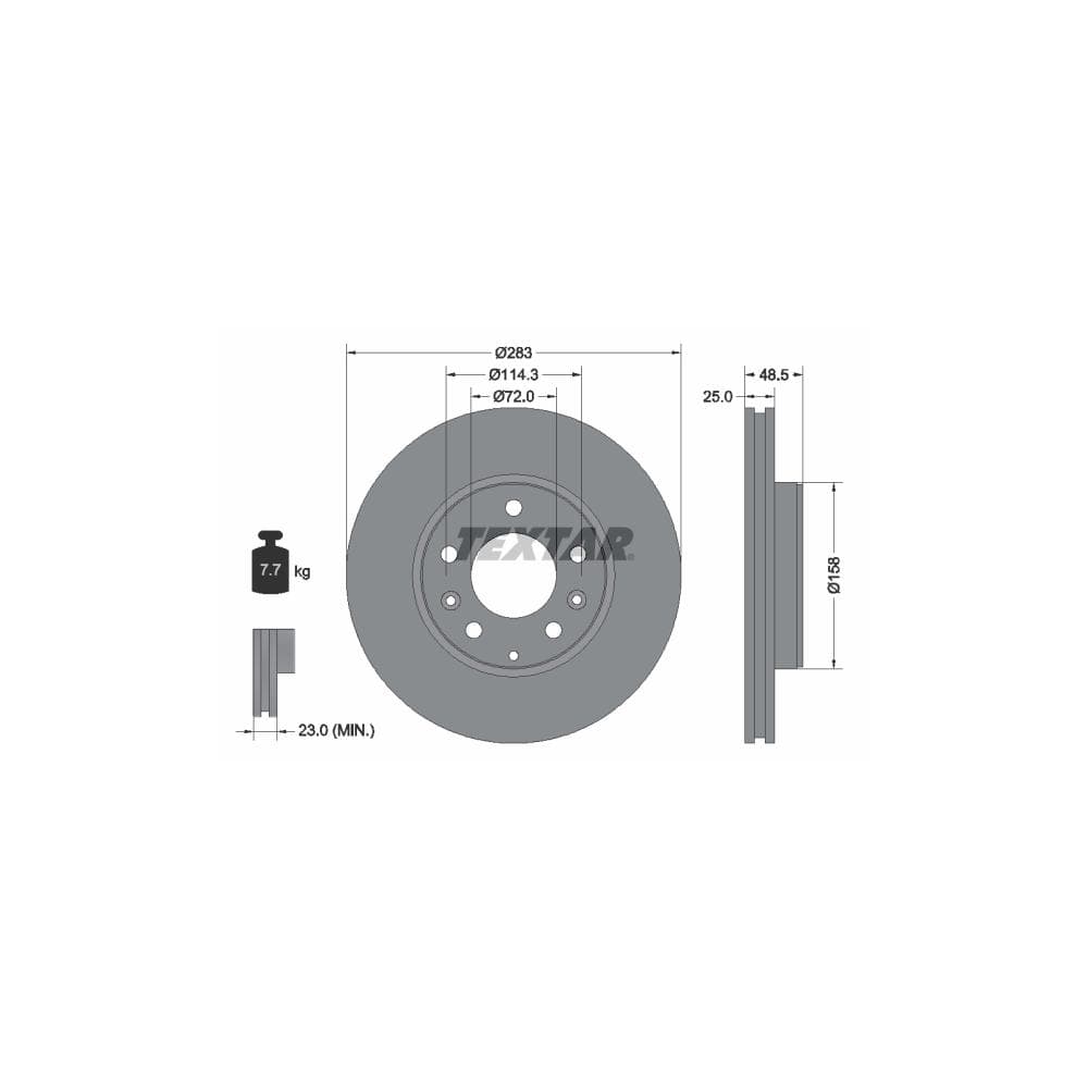 Disc frana TEXTAR 92125503