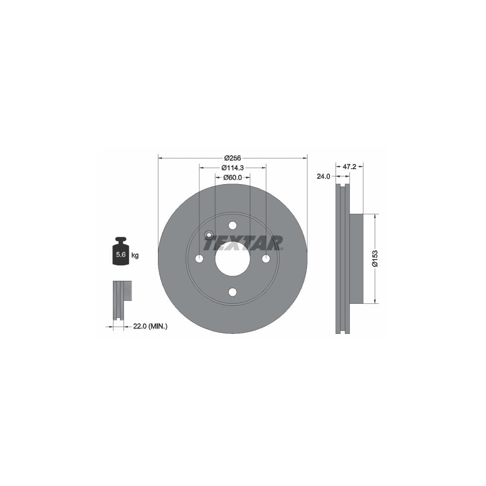 Disc frana TEXTAR 92133600