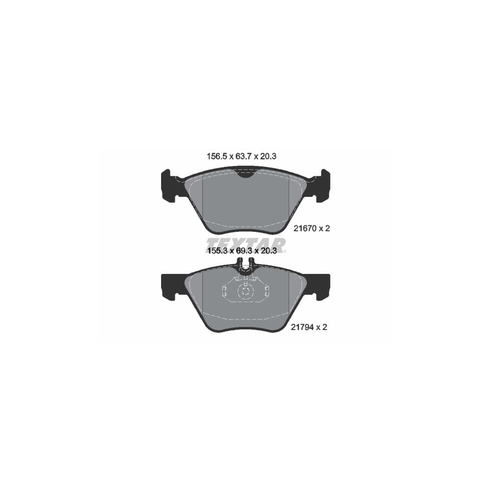 Set placute frana disc TEXTAR 2167001