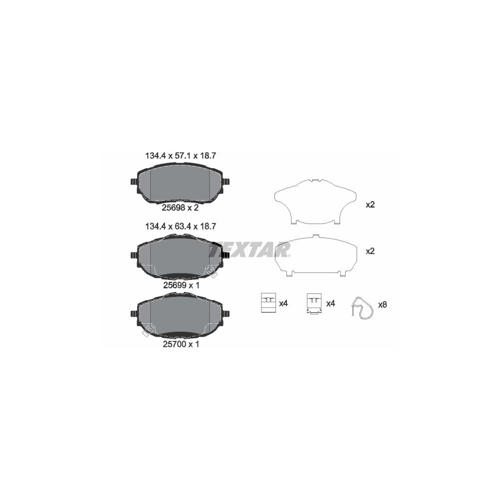 Set placute frana disc TEXTAR 2569801
