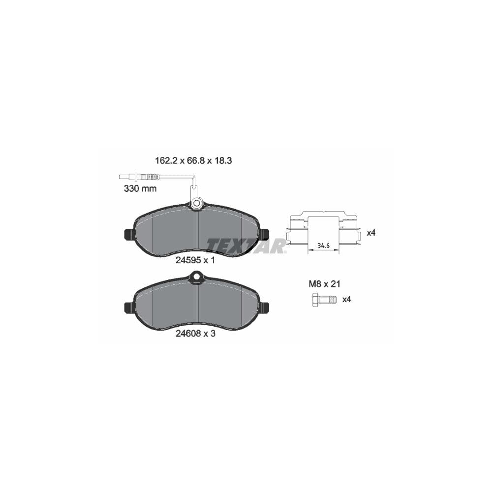 Set placute frana disc TEXTAR 2459501