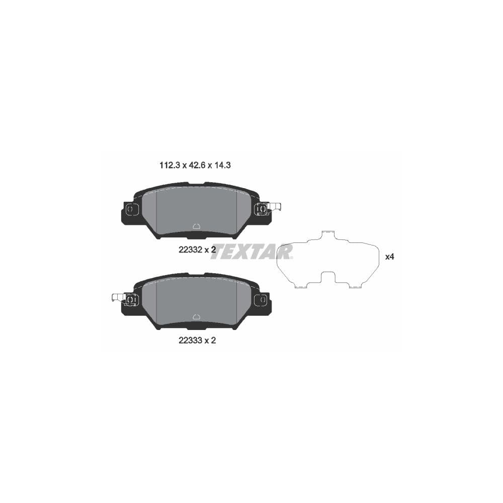 Set placute frana disc TEXTAR 2233201
