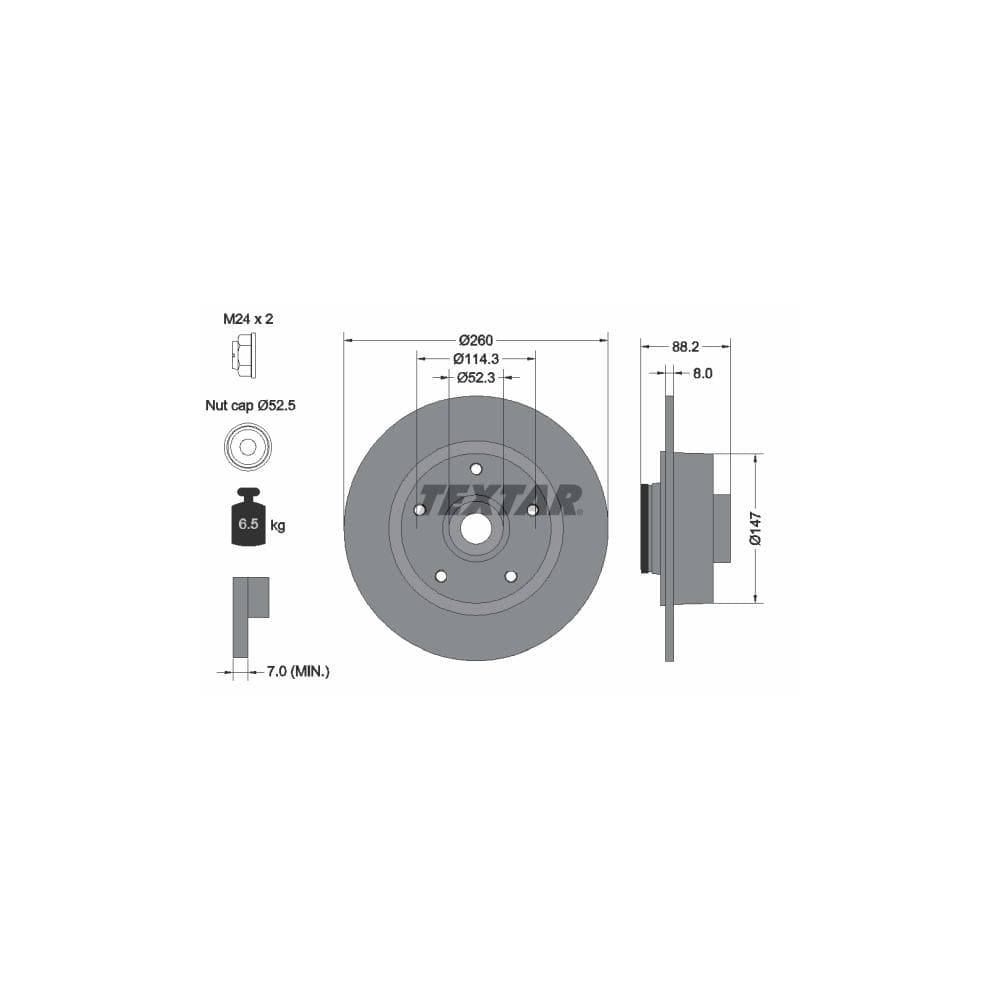 Disc frana TEXTAR 92195903
