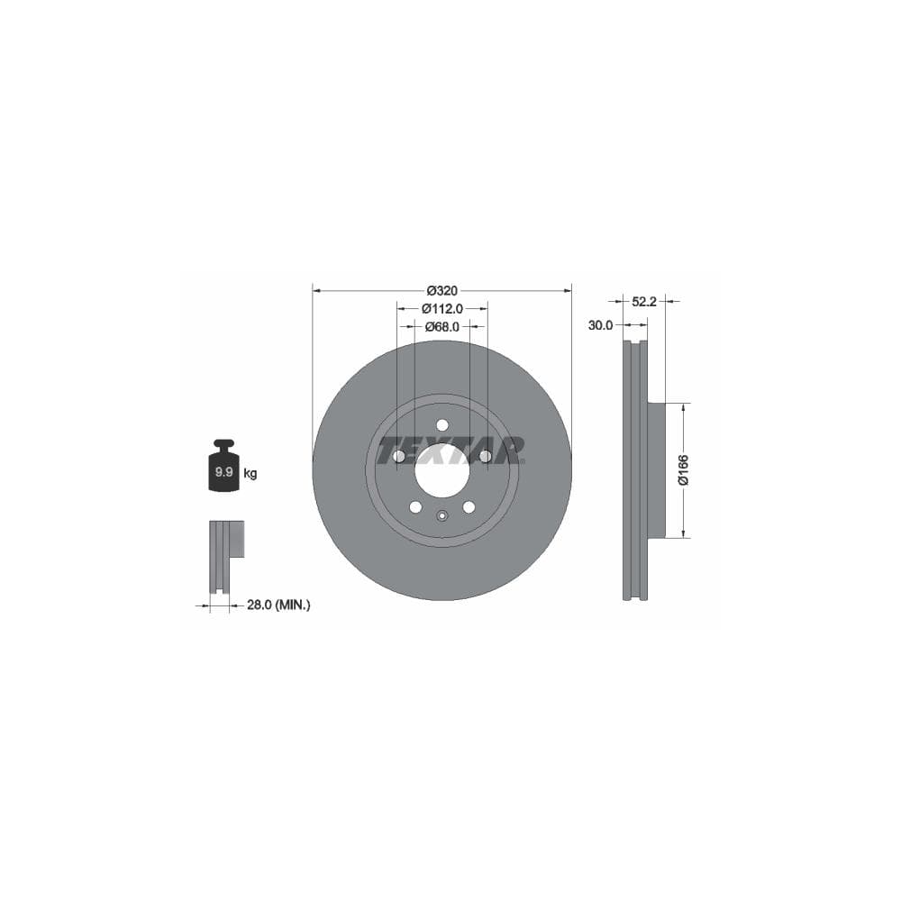 Disc frana TEXTAR 92160005