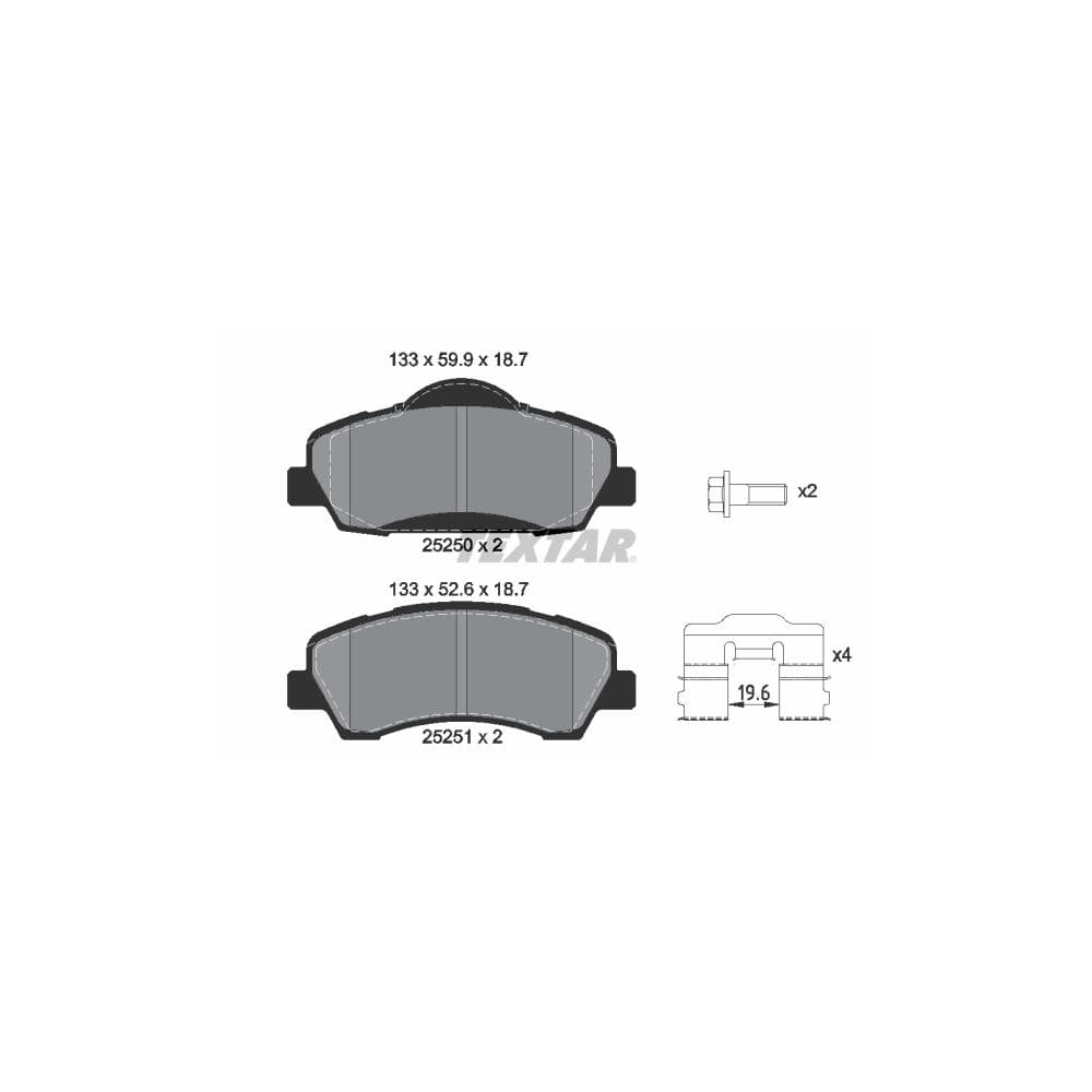 Set placute frana disc TEXTAR 2525001