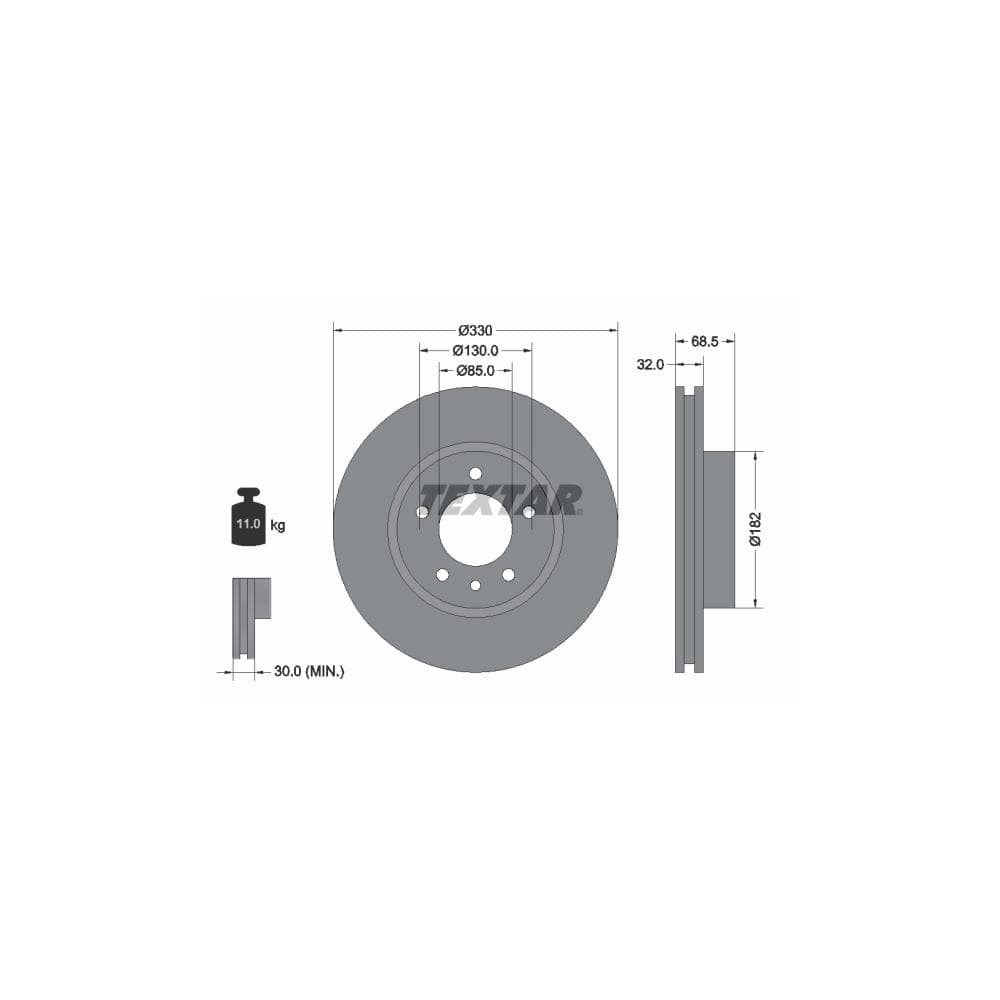 Disc frana TEXTAR 92121505