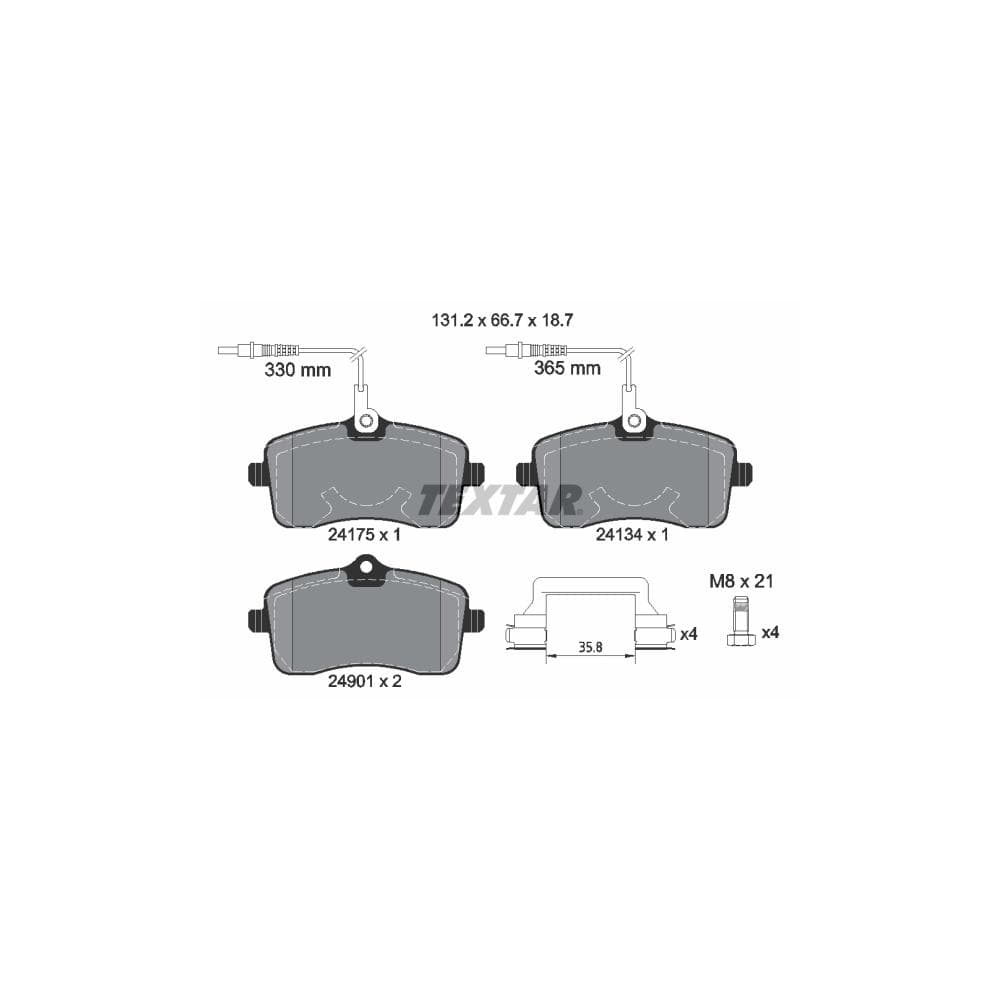 Set placute frana disc TEXTAR 2417501