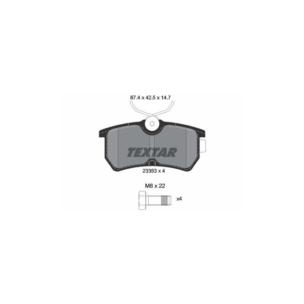 Set placute frana disc TEXTAR 2335301