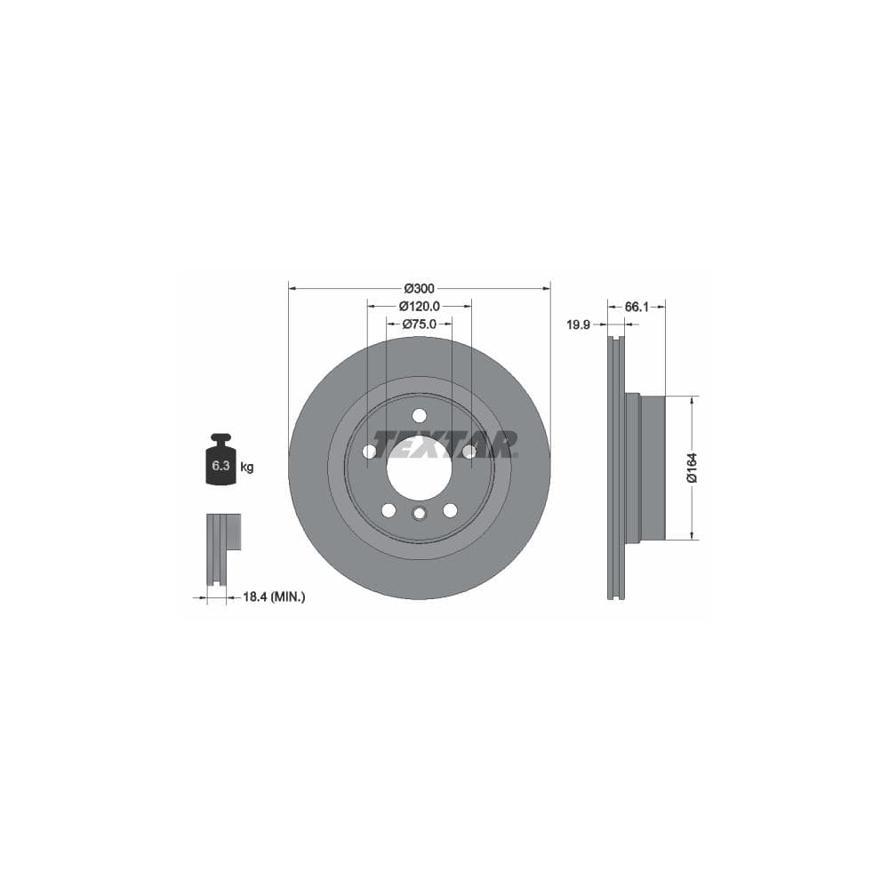 Disc frana TEXTAR 92257203