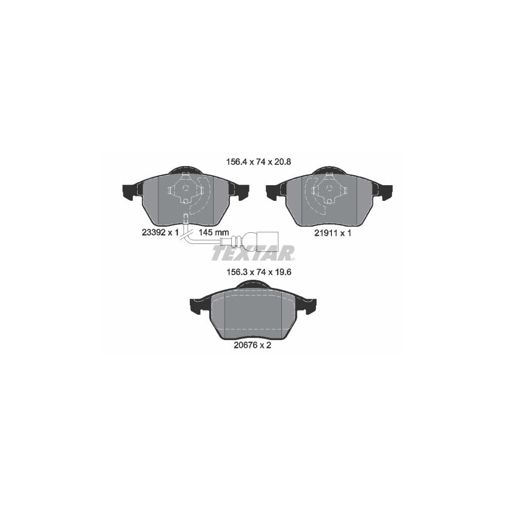 Set placute frana disc TEXTAR 2339201