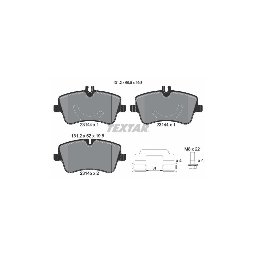 Set placute frana disc TEXTAR 2314401