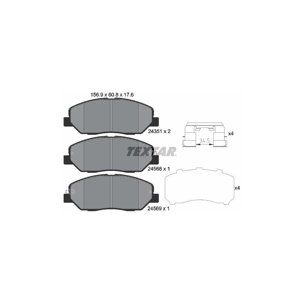 Set placute frana disc TEXTAR 2435101
