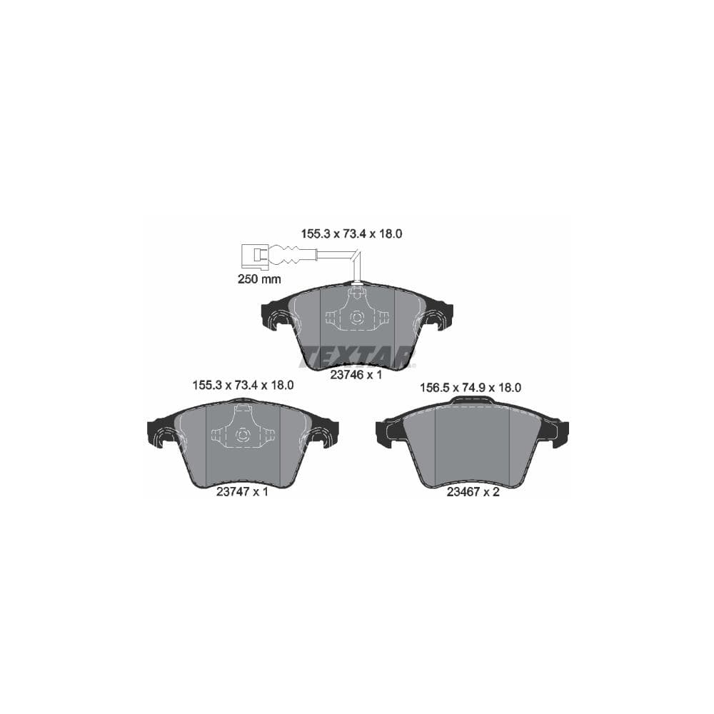 Set placute frana disc TEXTAR 2374601