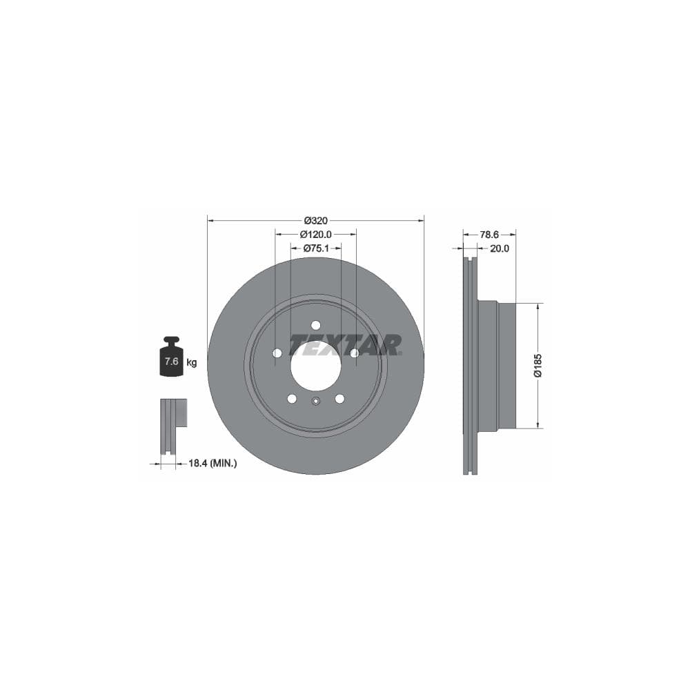 Disc frana TEXTAR 92161103