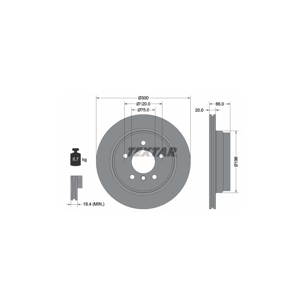 Disc frana TEXTAR 92154903