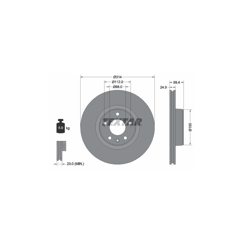 Disc frana TEXTAR 92132205