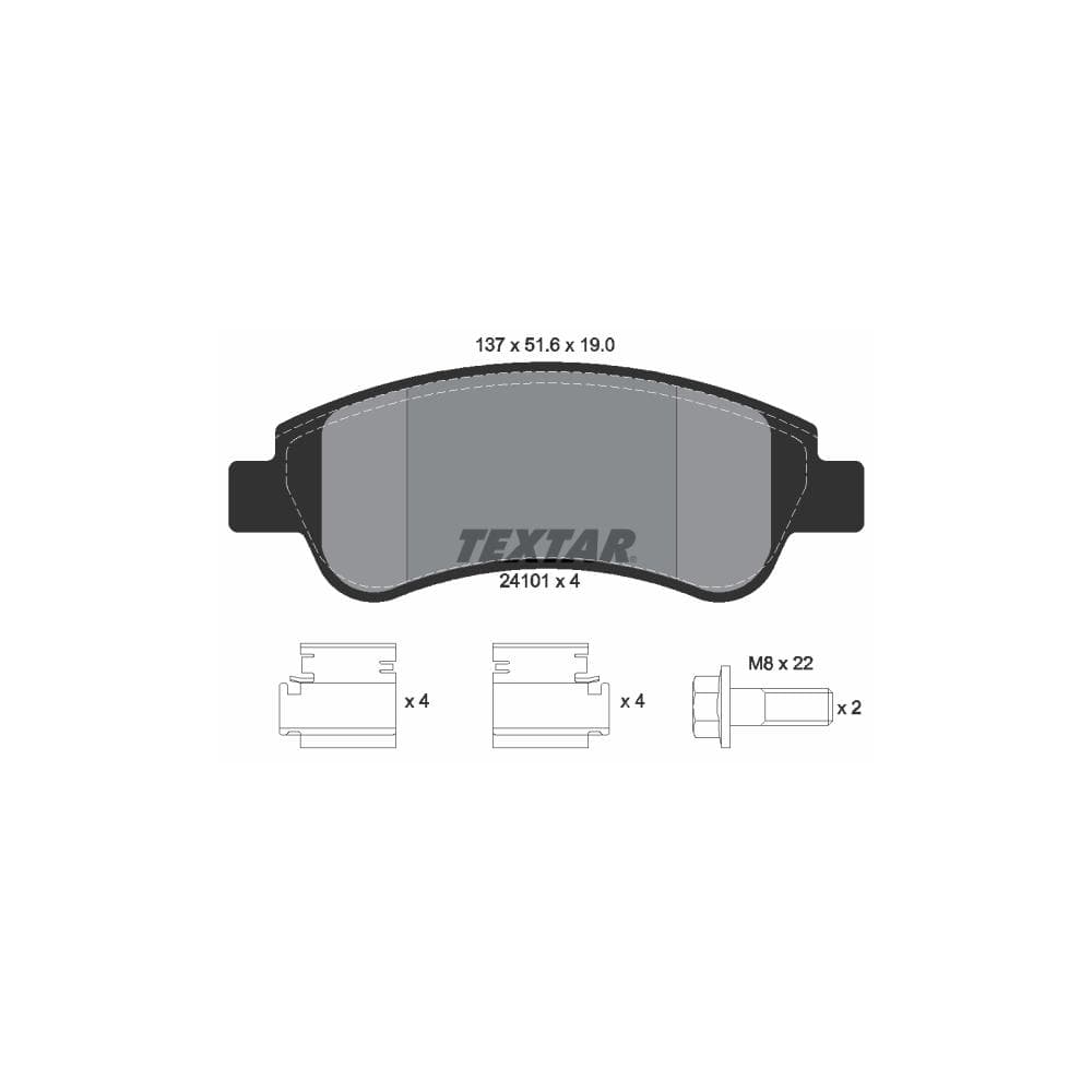 Set placute frana disc TEXTAR 2410101