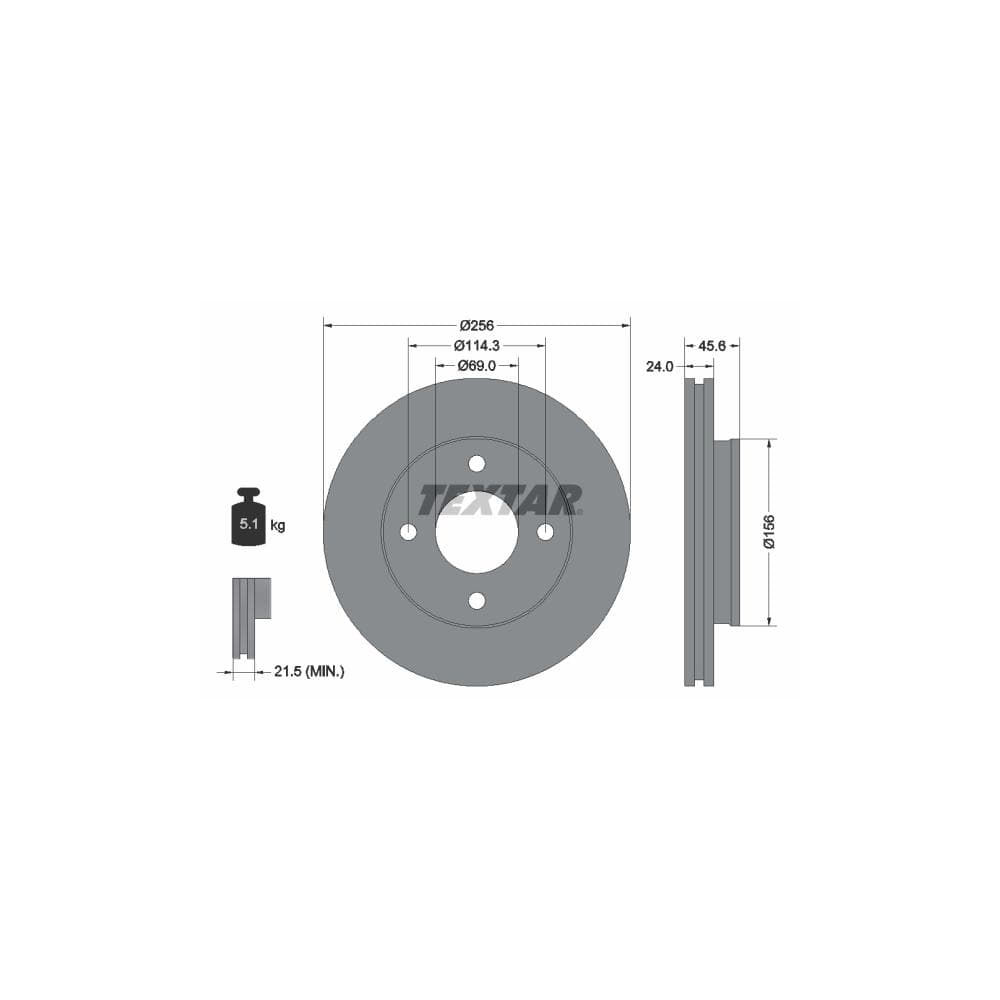 Disc frana TEXTAR 92134803