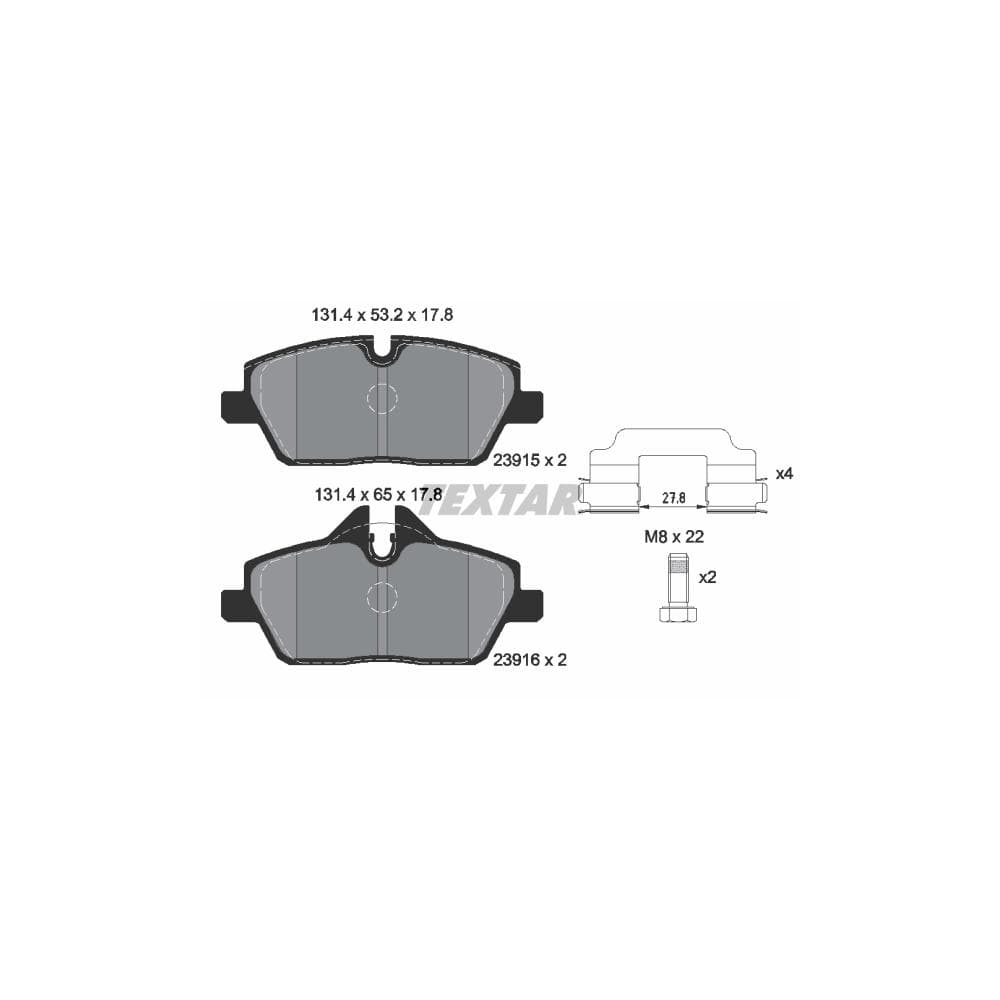 Set placute frana disc TEXTAR 2391503