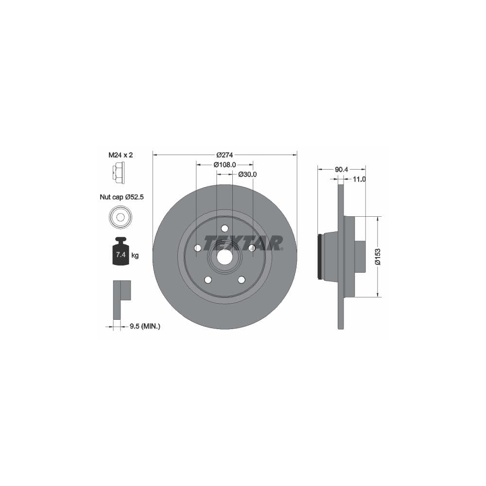 Disc frana TEXTAR 92196203