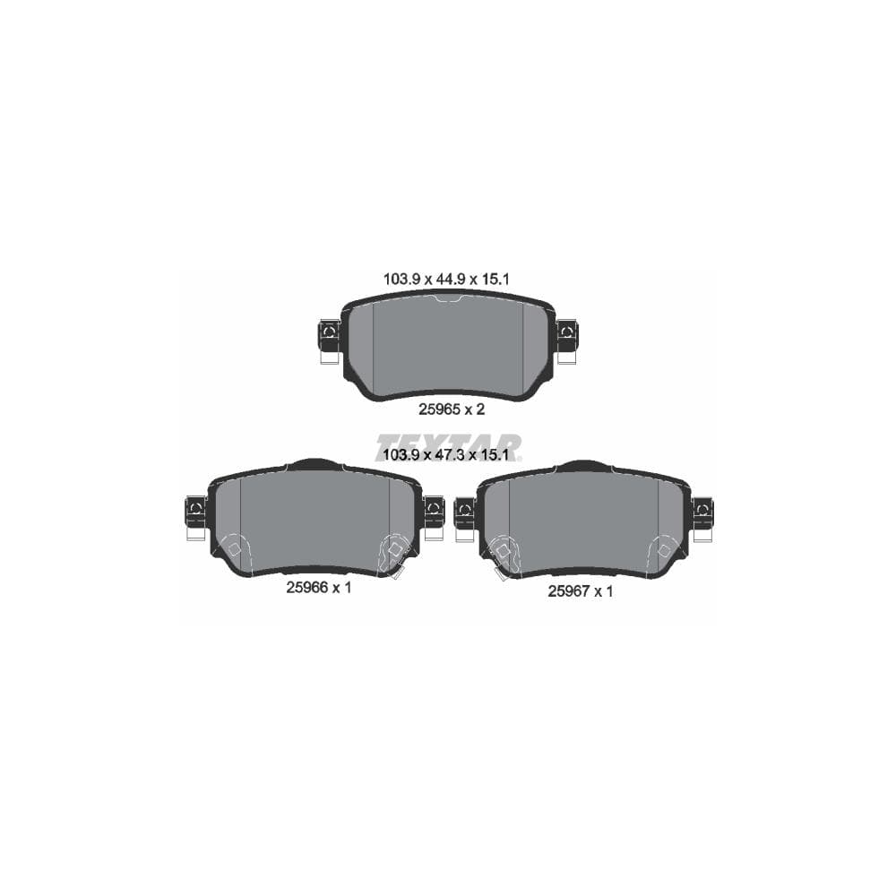 Set placute frana disc TEXTAR 2596501