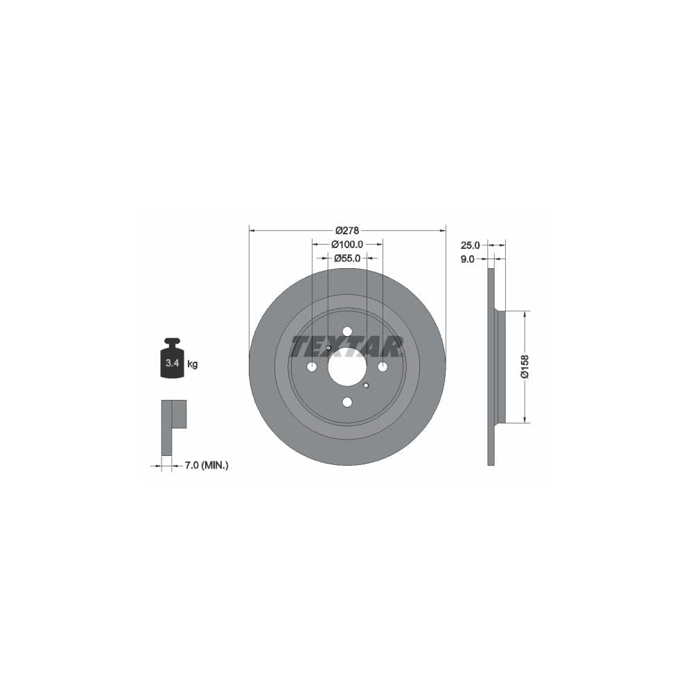 Disc frana TEXTAR 92161903