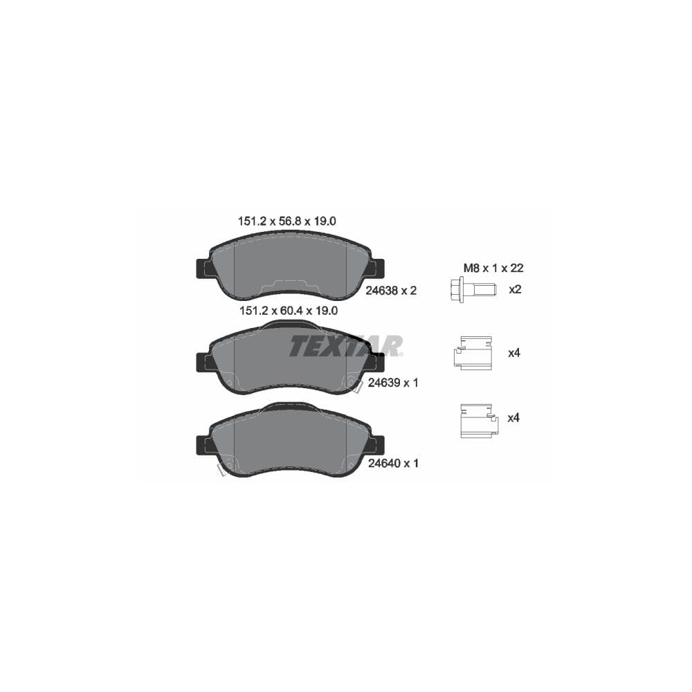 Set placute frana disc TEXTAR 2463801