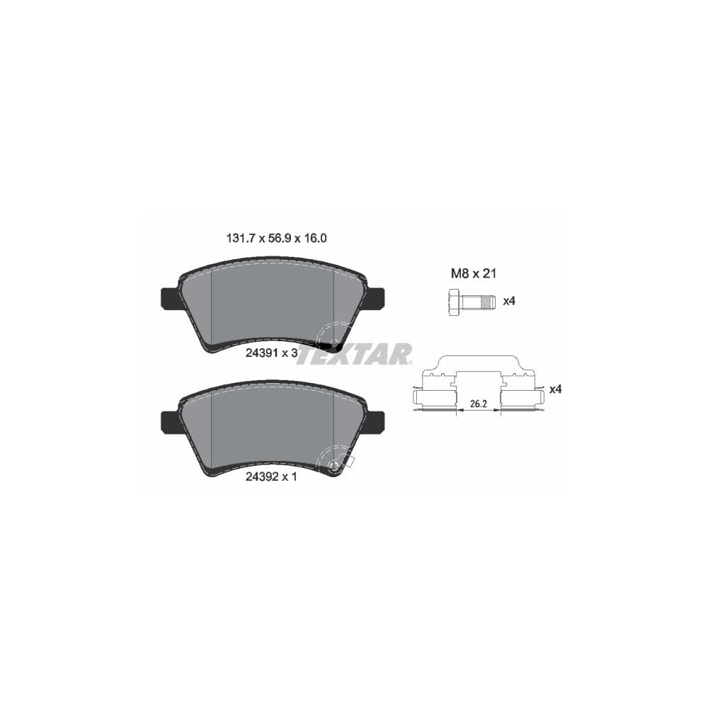 Set placute frana disc TEXTAR 2439101