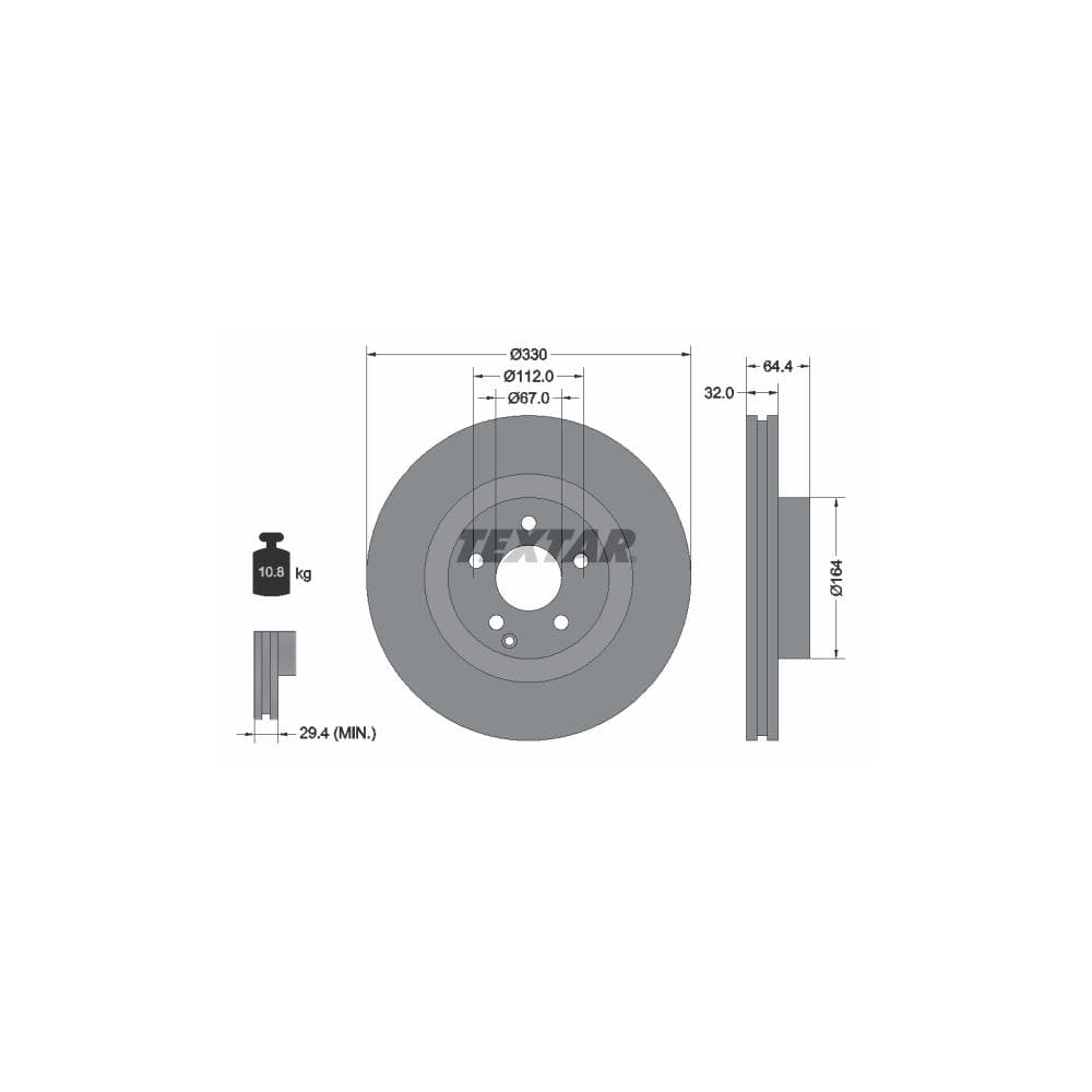 Disc frana TEXTAR 92119905