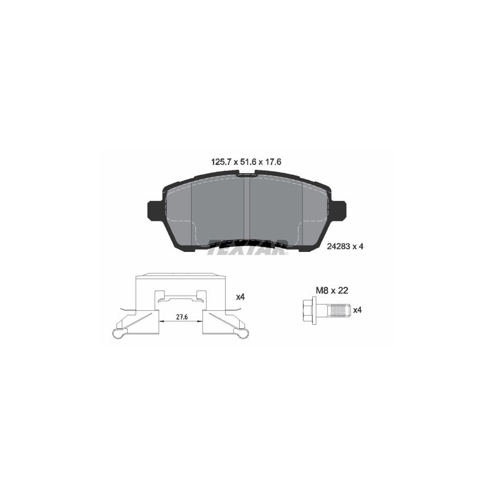 Set placute frana disc TEXTAR 2428302