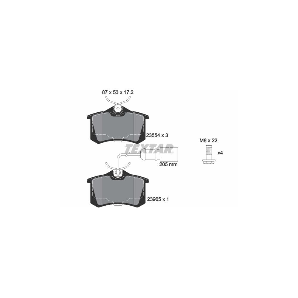 Set placute frana disc TEXTAR 2355403