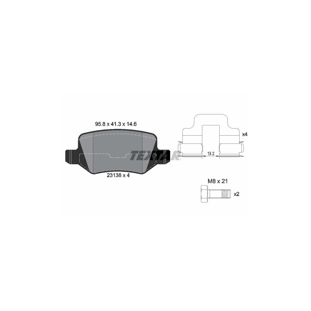 Set placute frana disc TEXTAR 2313805