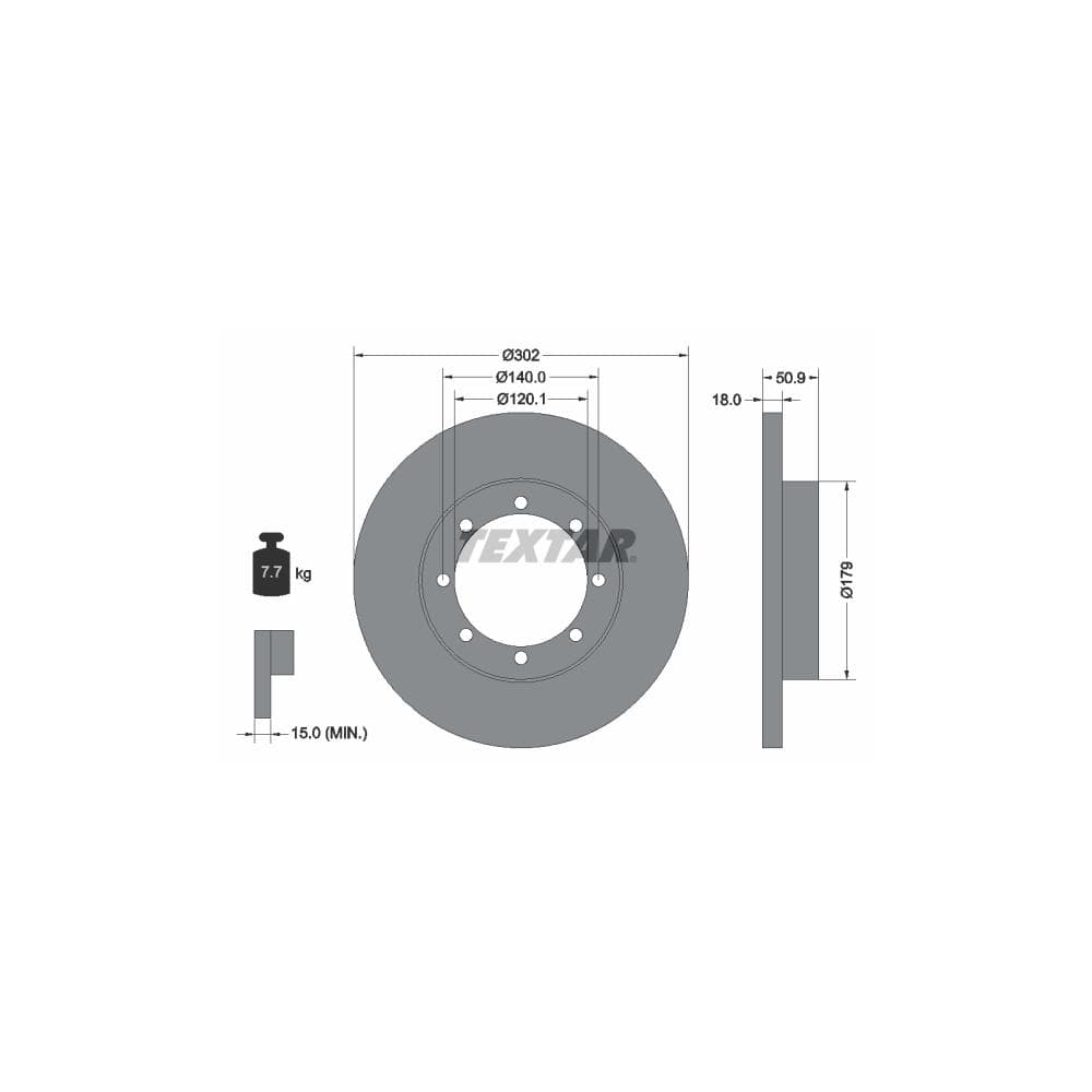 Disc frana TEXTAR 92230803