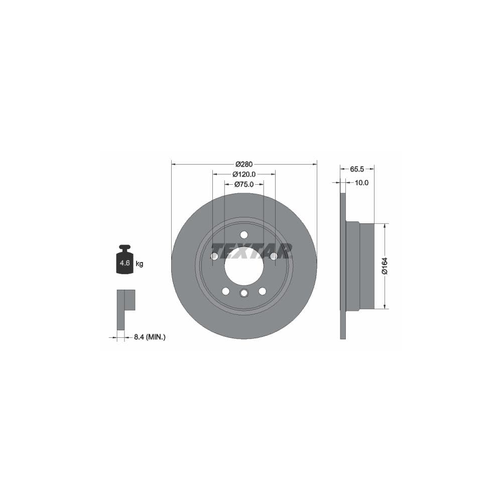Disc frana TEXTAR 92132903