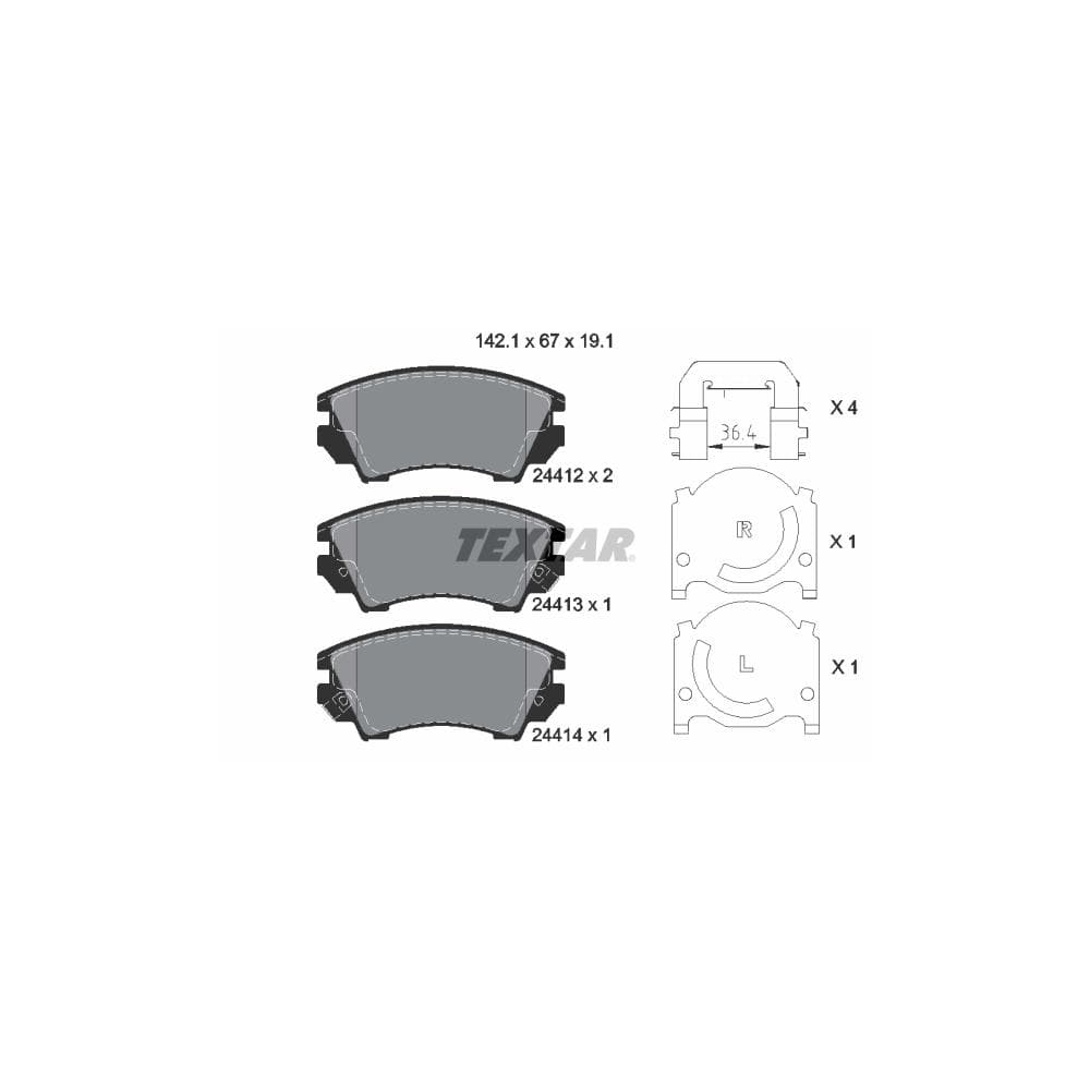 Set placute frana disc TEXTAR 2441201