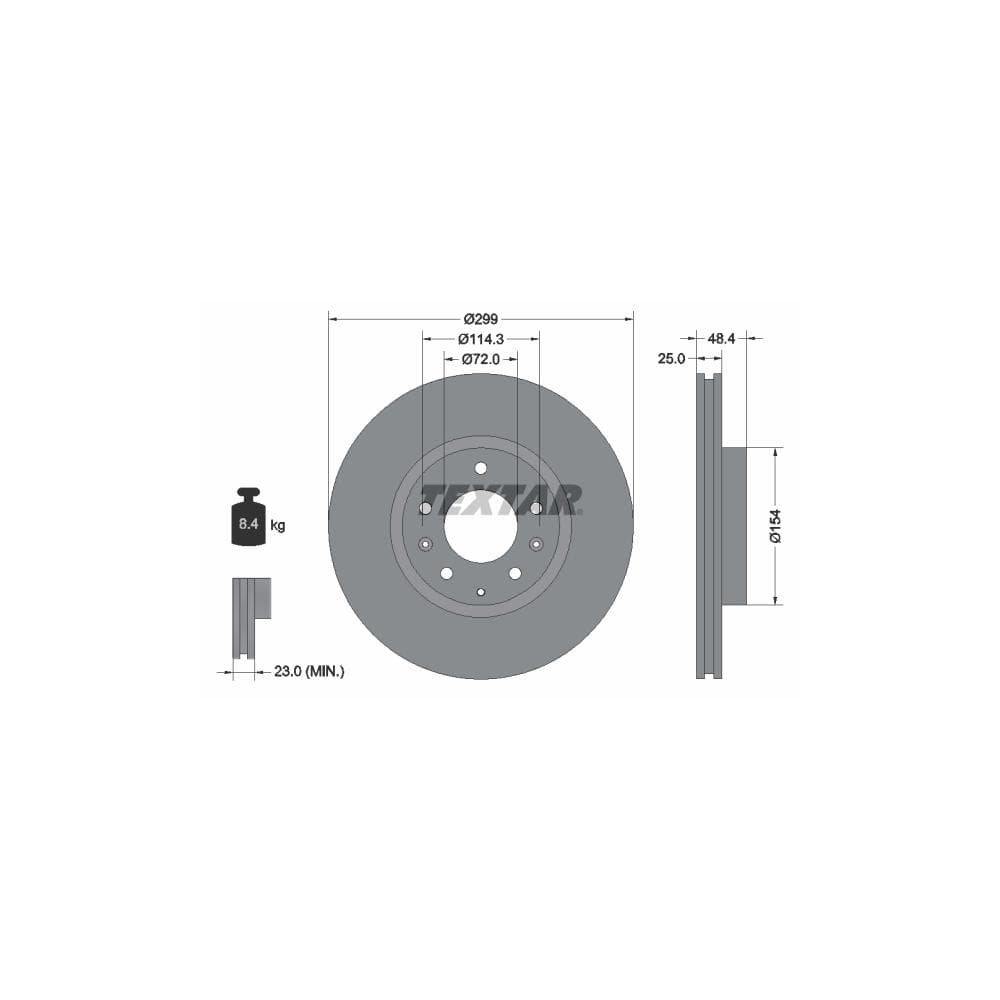 Disc frana TEXTAR 92180703