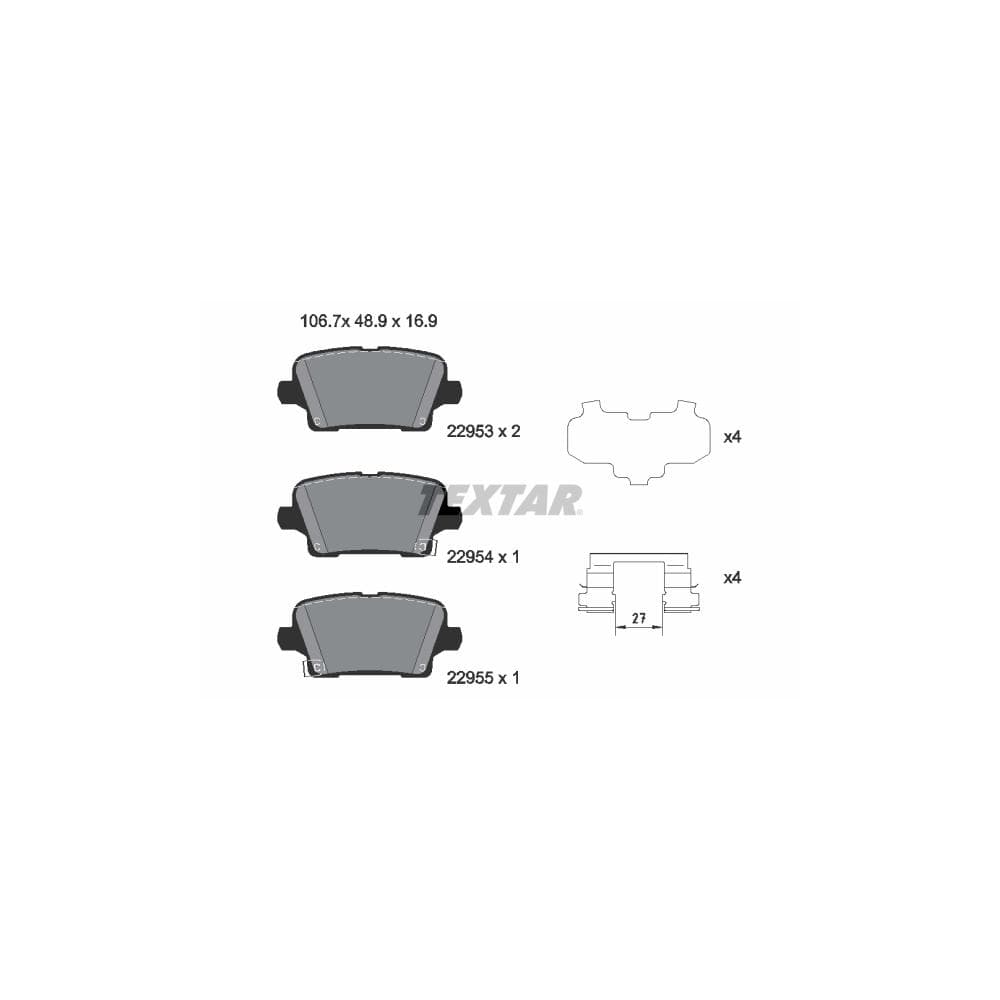 Set placute frana disc TEXTAR 2295301