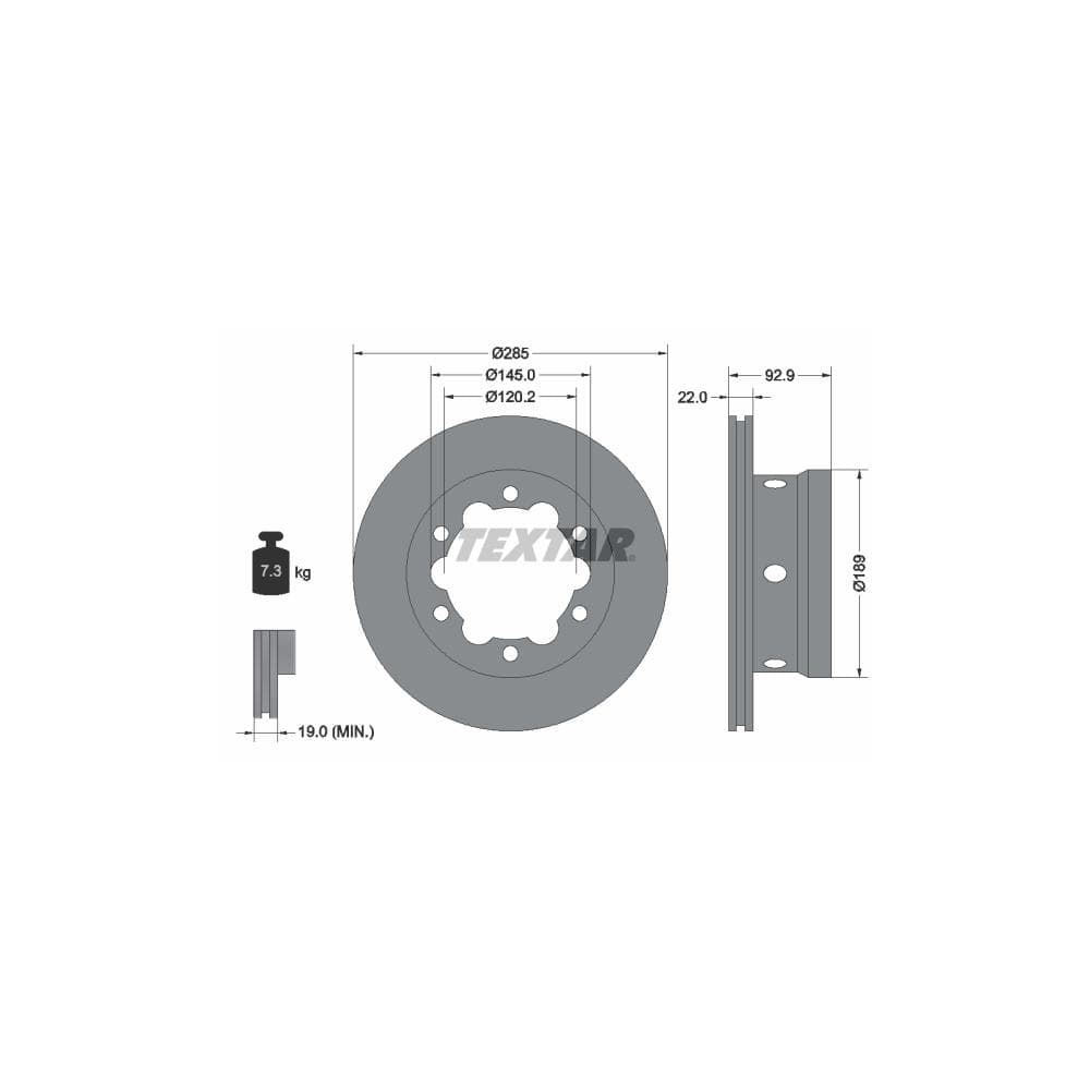 Disc frana TEXTAR 92089803