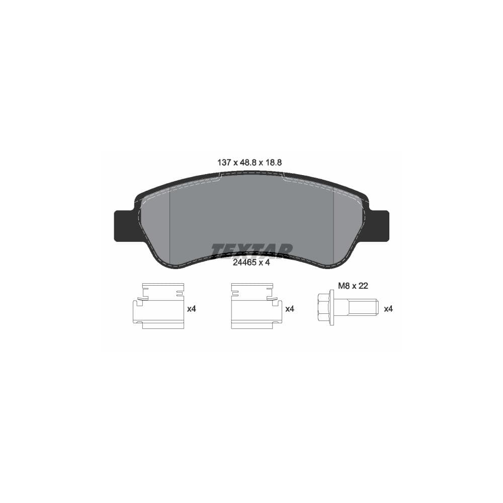 Set placute frana disc TEXTAR 2446501