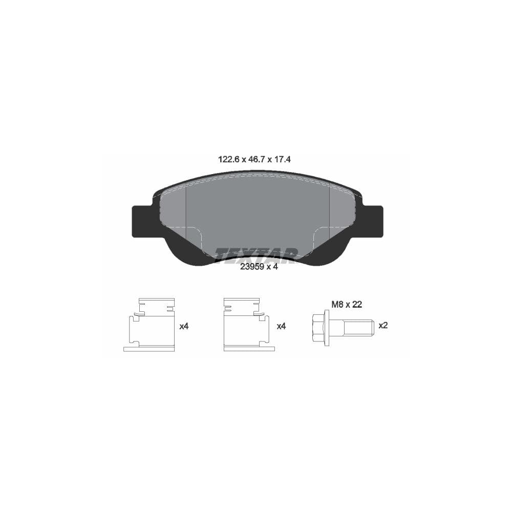 Set placute frana disc TEXTAR 2395901