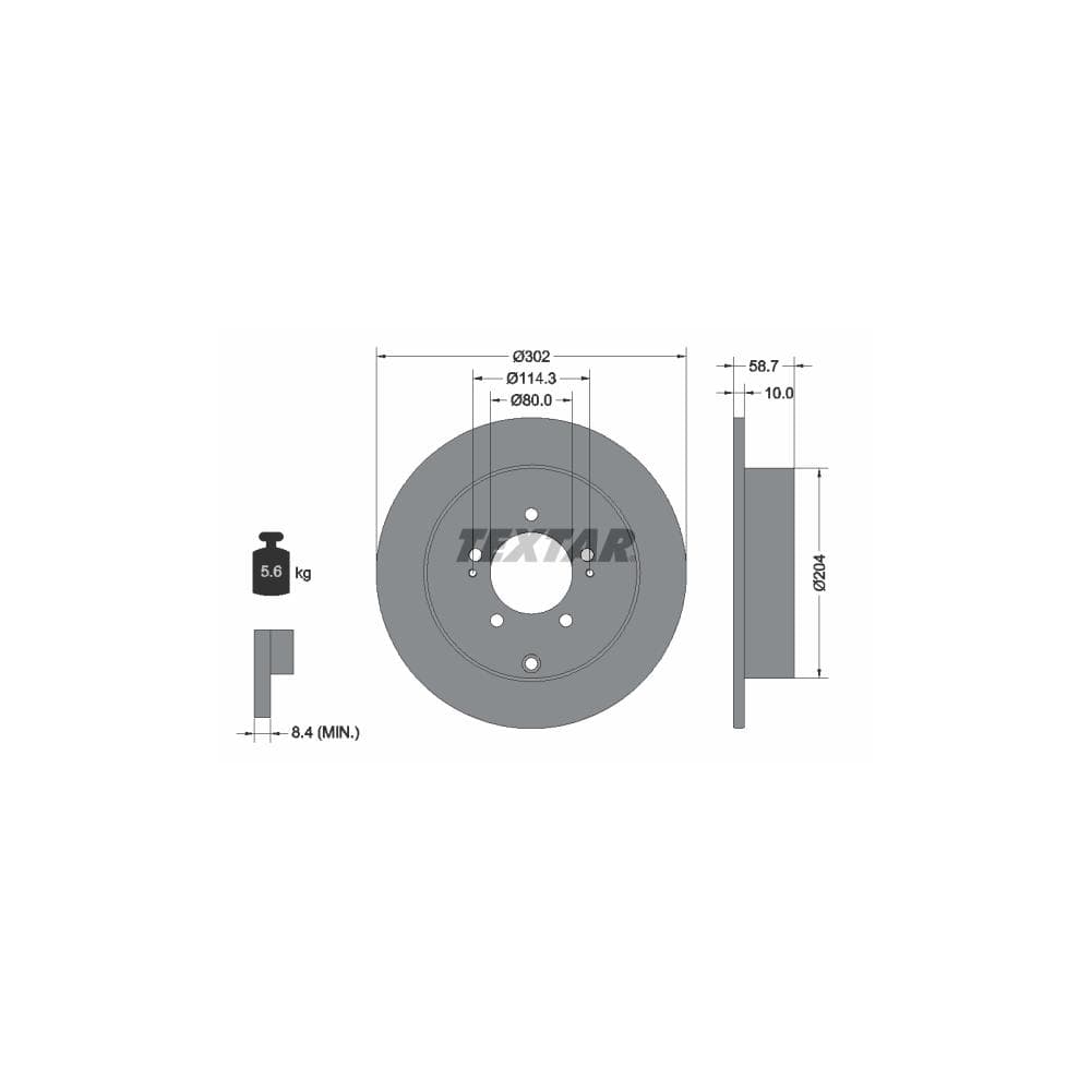Disc frana TEXTAR 92167003