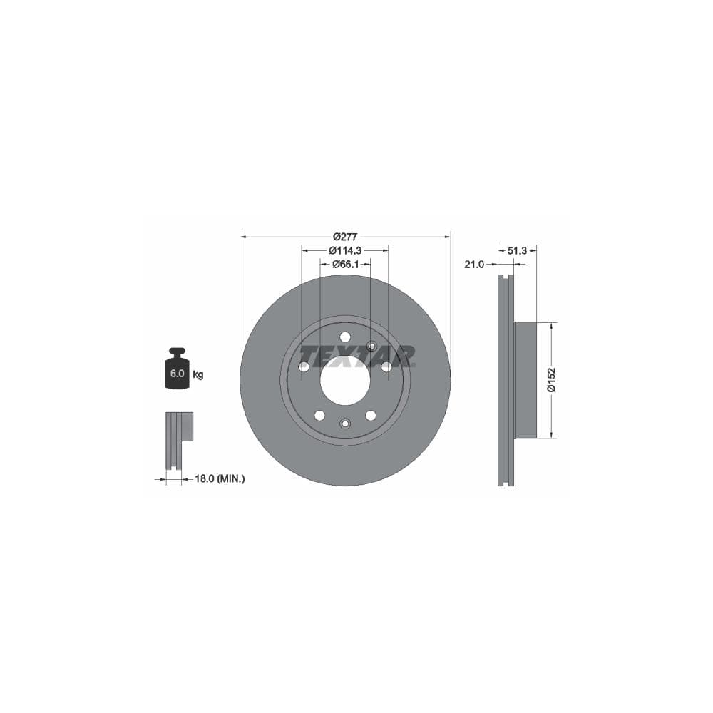 Disc frana TEXTAR 92115703