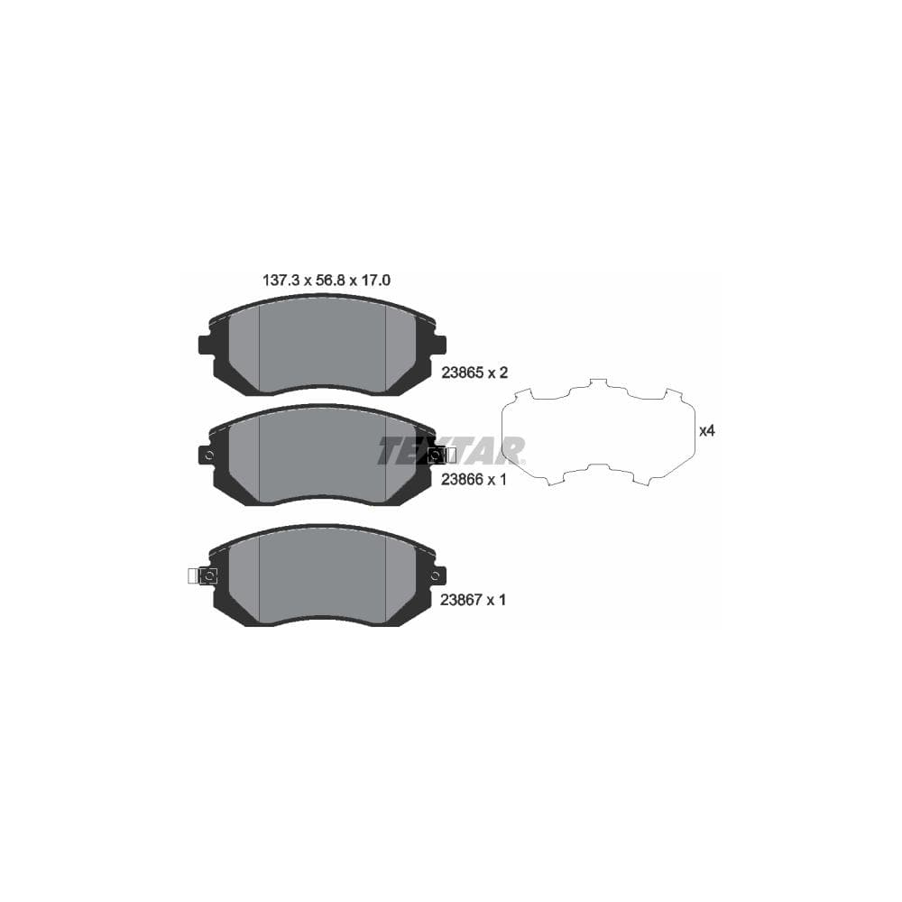 Set placute frana disc TEXTAR 2386501