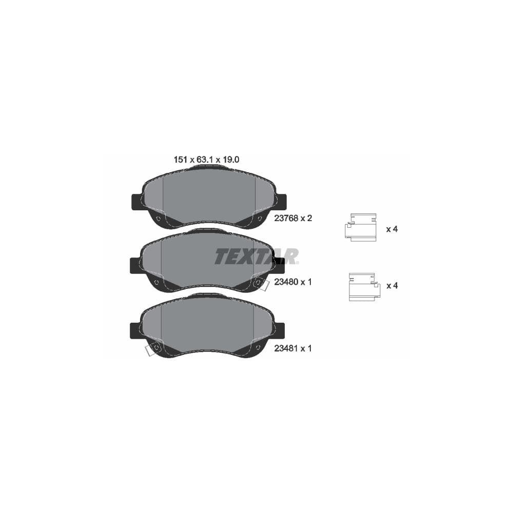 Set placute frana disc TEXTAR 2376802