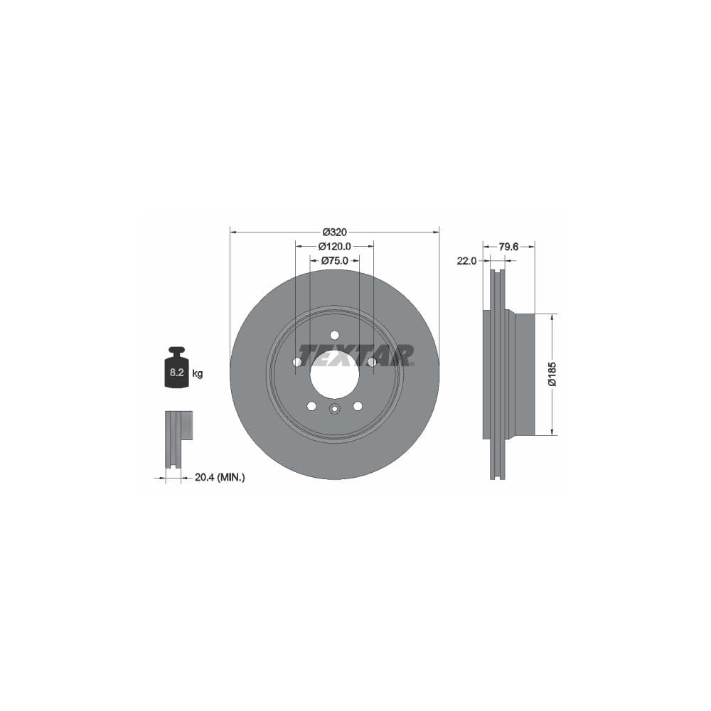 Disc frana TEXTAR 92141603