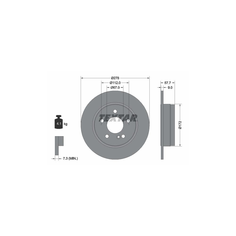 Disc frana TEXTAR 92163103