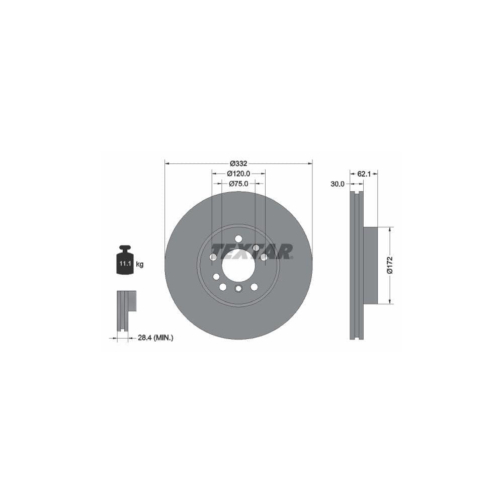 Disc frana TEXTAR 92107205