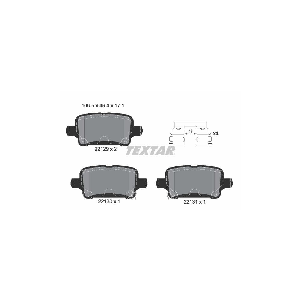 Set placute frana disc TEXTAR 2212901