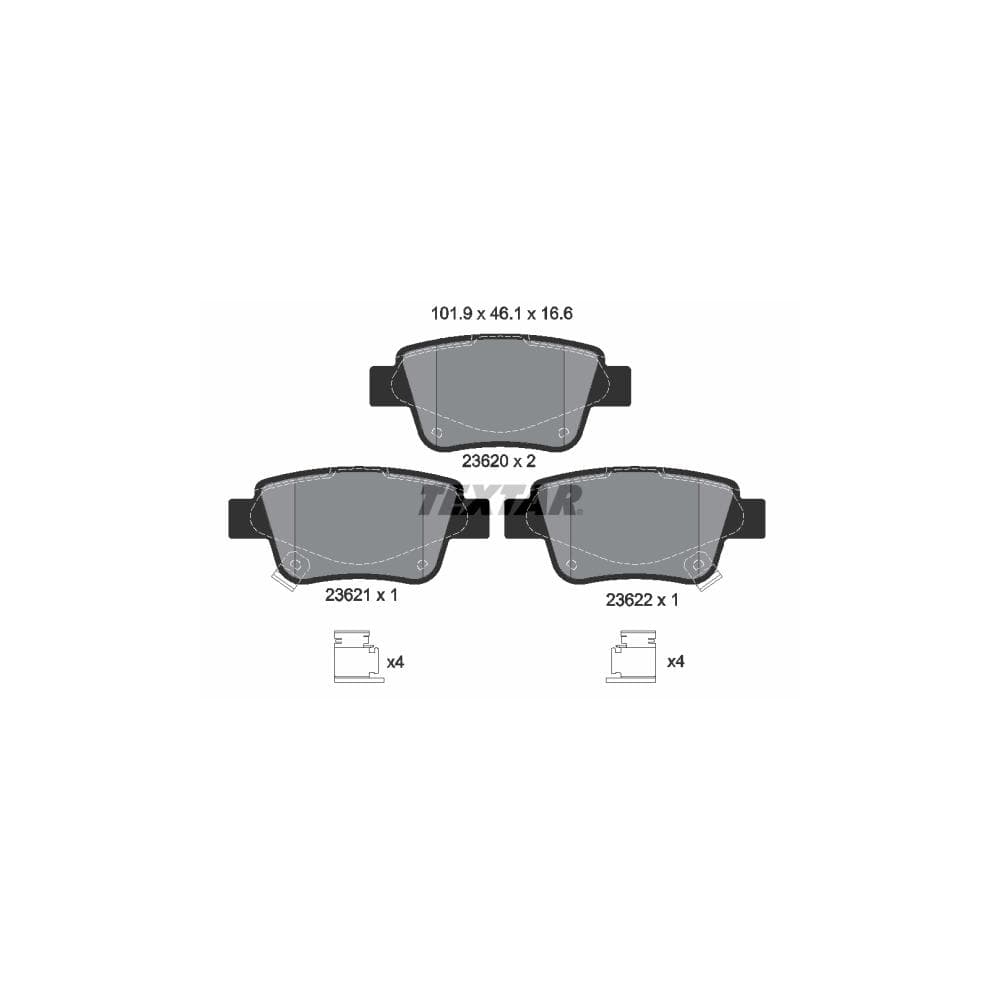 Set placute frana disc TEXTAR 2362002